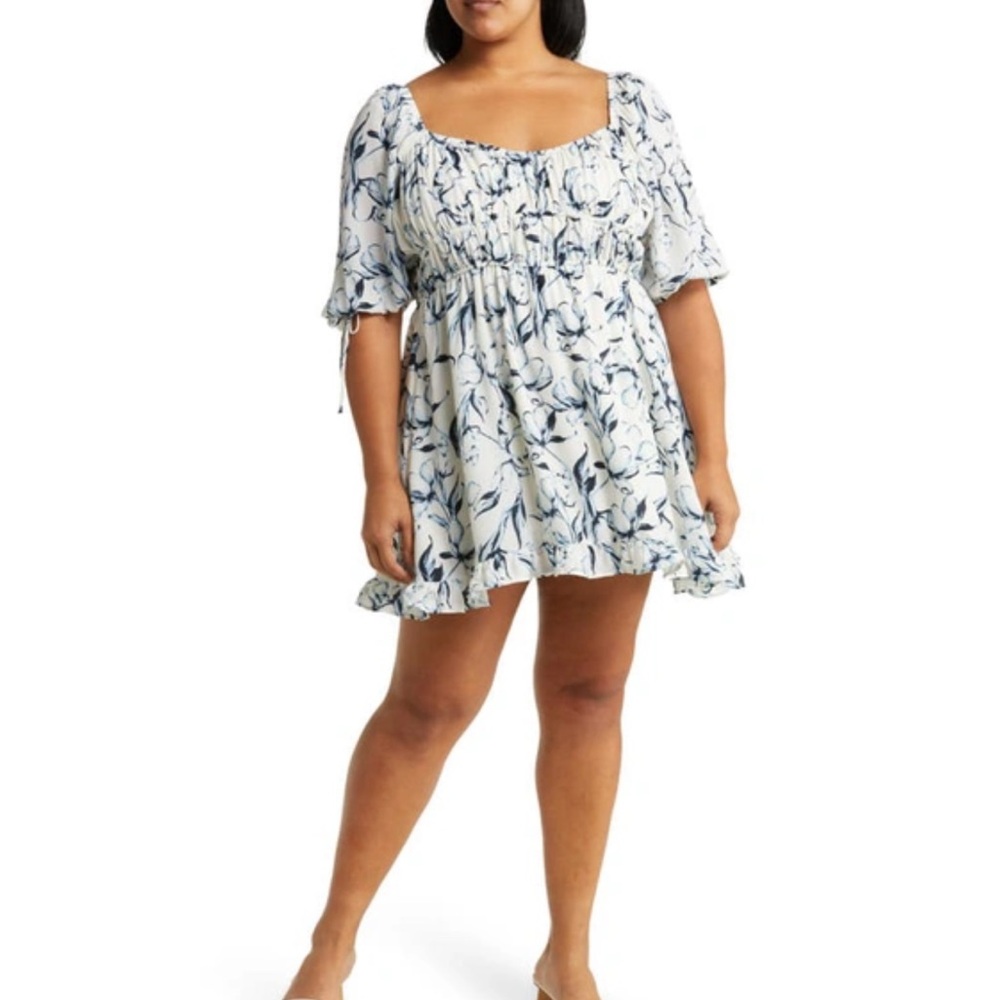 Floral Print Babydoll Dress